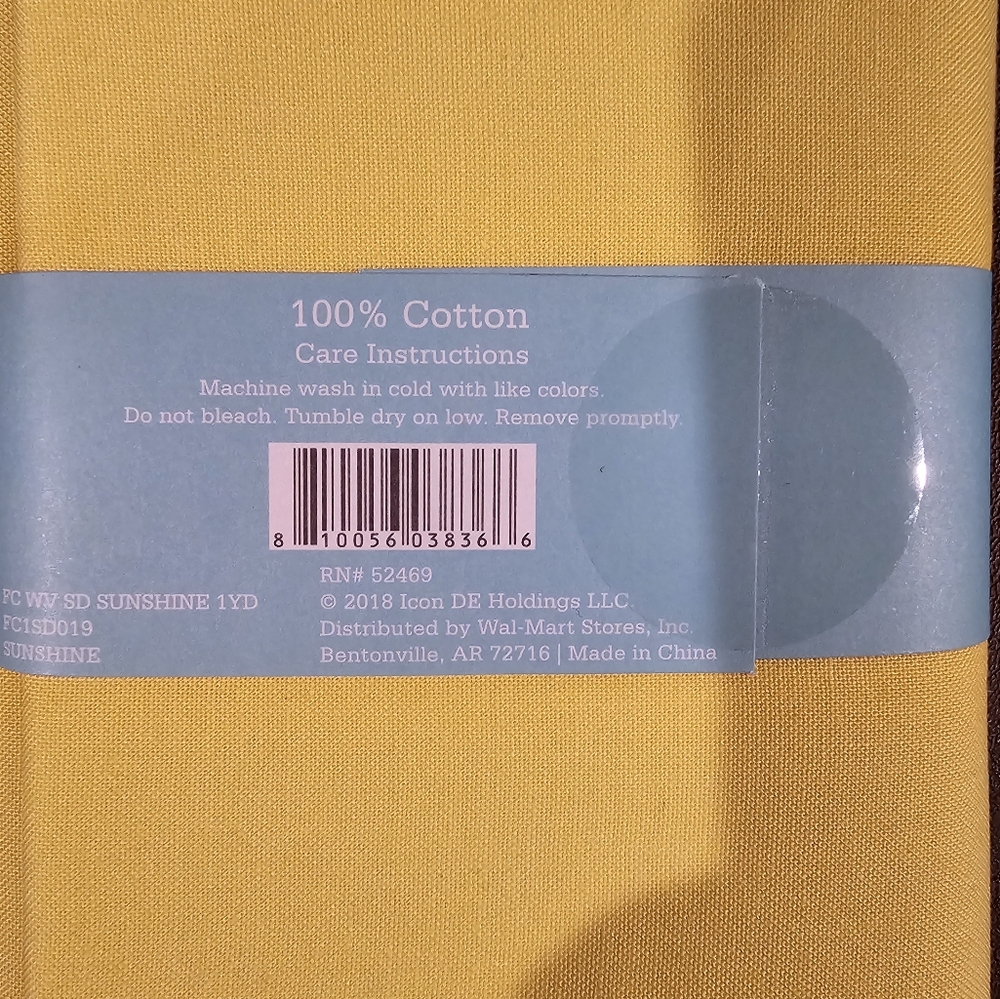 6 pack 1 yard 100% Cotton Fabric solid colors - Picture 5 of 7